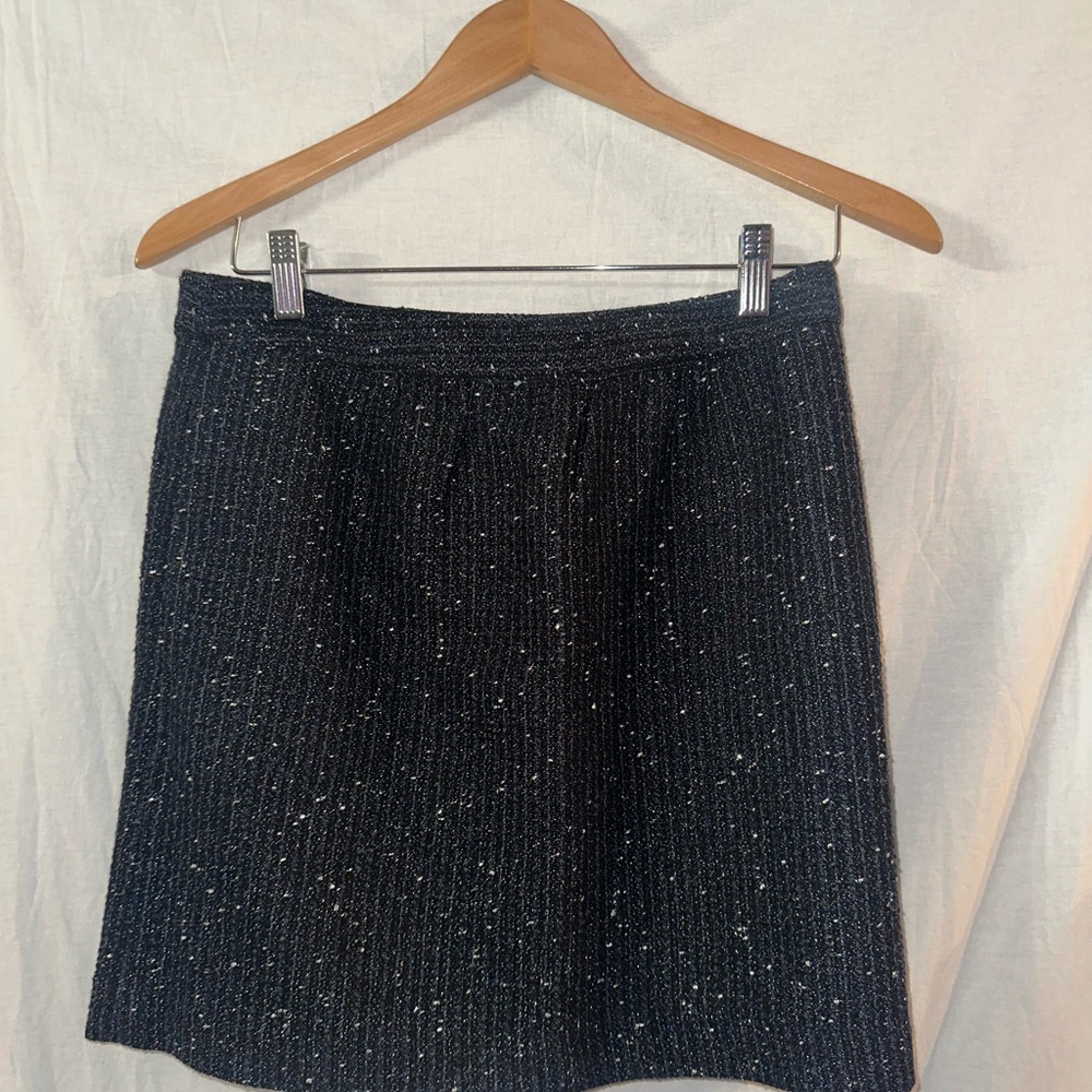 Elegant Black Tweed Skirt